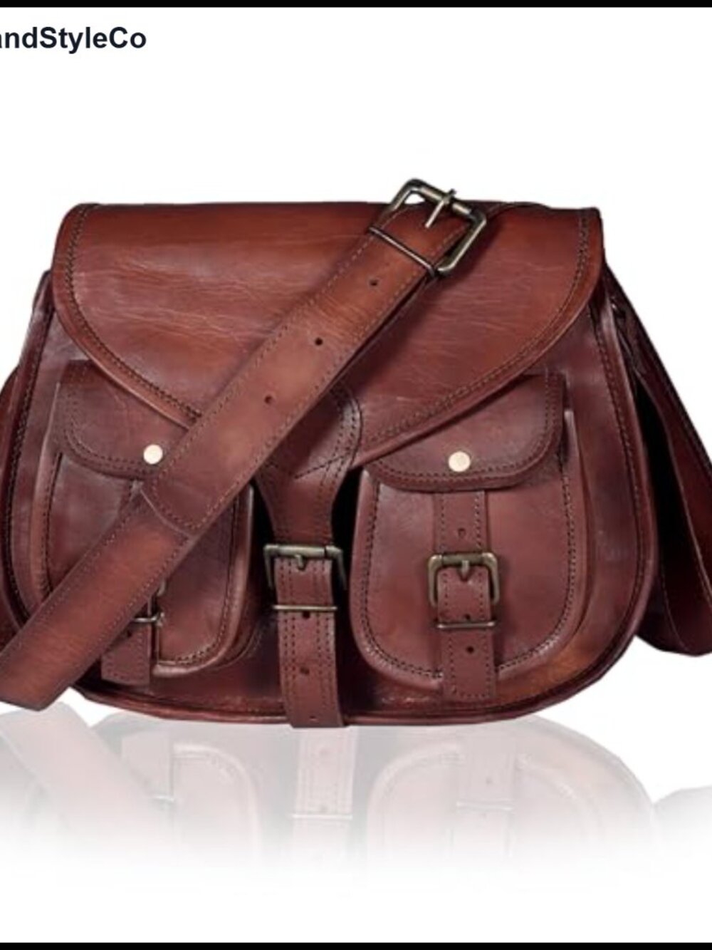 Genuine Leather Crossbody Satchel Handbag Purse Shoulder Bag Tote